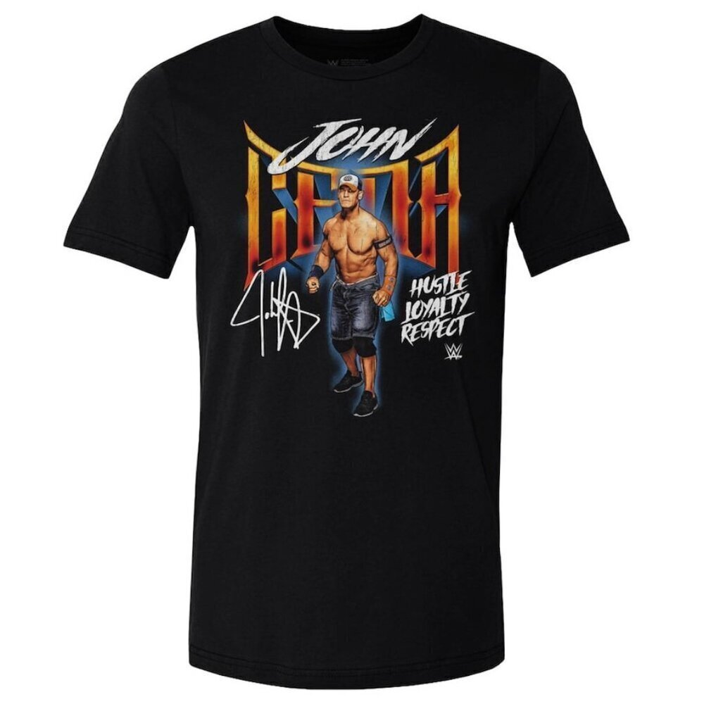 John Cena Hustle Loyalty Respect Grunge Wrestling Fan Gift Graphic T-Shirt .